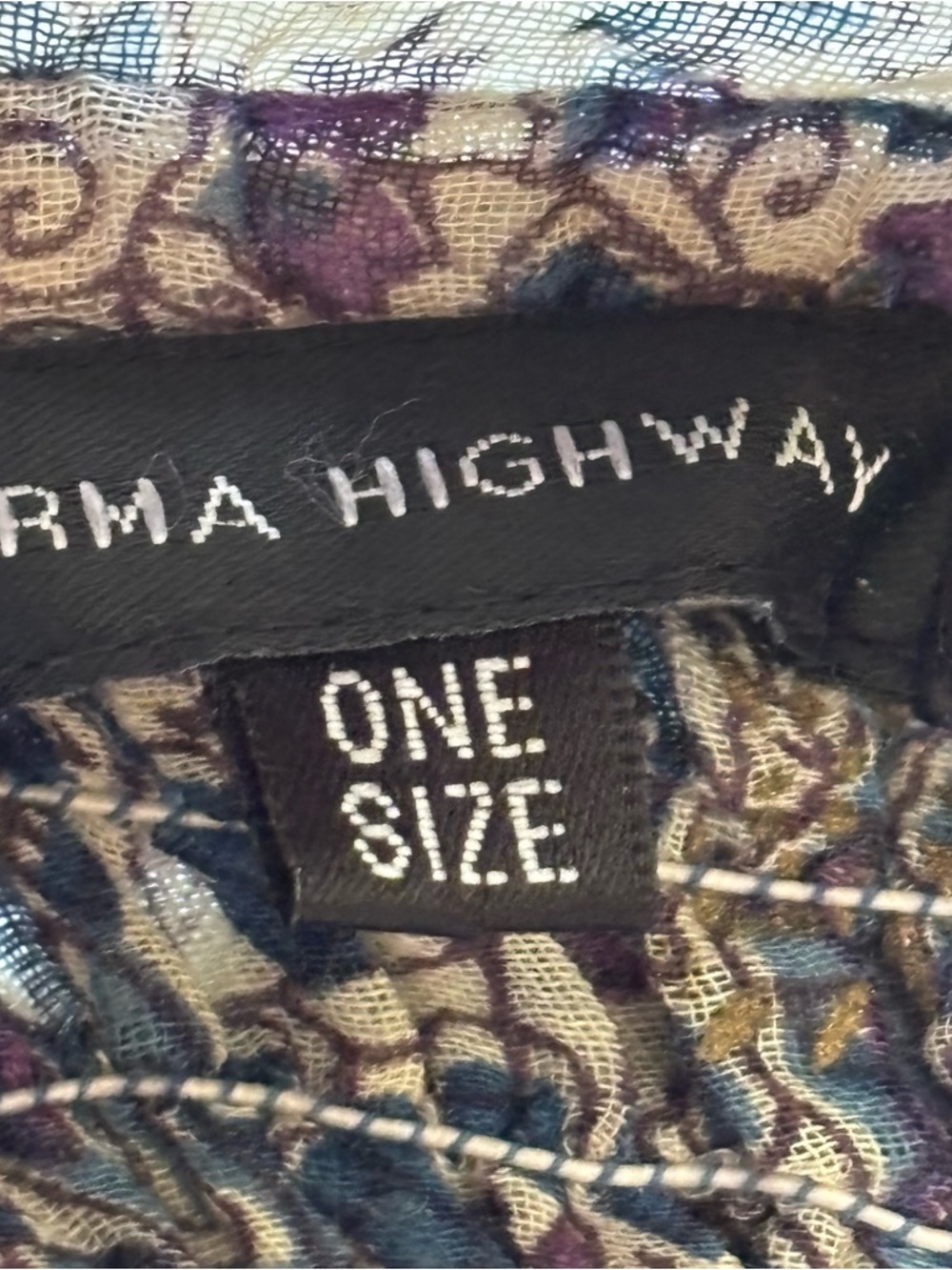 Karma Highway Boho Tiered Maxi Skirt One Size 100% Cotton - Picture 2 of 9